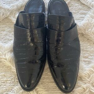 Freda Salvador Keen mule black croc size 10.5
